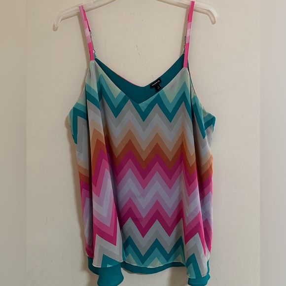 torrid Tops - Torrid Sophie Chevron Size 3X Multicolored Tank Top